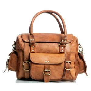 Rugged Leather Travel Bag
